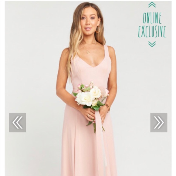 jenn maxi dress dusty blush crisp